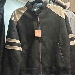 Black and Tan Jacket with Zipper